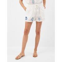 ACCESSORIZE Cotton Rich Shell Patchwork Shorts Ivory