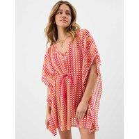 ACCESSORIZE Geometric Striped V-Neck Mini Relaxed Kaftan Multi