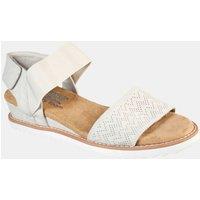 Skechers BOBS Desert Kiss Wedge Sandals Cream Mix