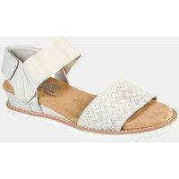 Skechers BOBS Desert Kiss Wedge Sandals Cream Mix