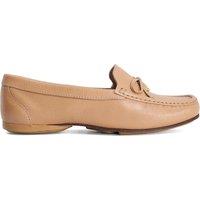Dune London Wide Fit Leather Flat Loafer Camel