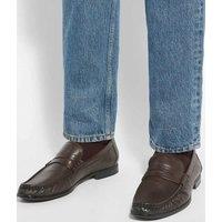 Dune London Wide Fit Flexi Sole Leather Penny Loafers Brown