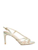 Dune London Leather Strappy Stiletto Heel Sandals Gold