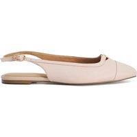 Dune London Wide Fit Suede Flat Slingback Shoes Blush