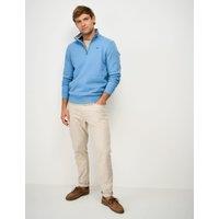 Crew Clothing Classic Half-Zip Sweatshirt Dark Blue