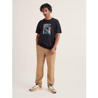 Seasalt Cornwall Pure Cotton Graphic Print Crew Neck T-Shirt Navy Mix