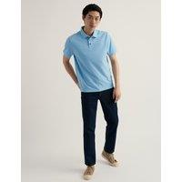 Seasalt Cornwall Pure Cotton Polo Shirt Light Blue