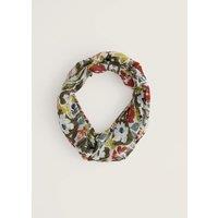 Seasalt Cornwall Modal Rich Floral Snood Scarf with Linen Multi