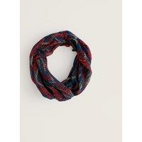 Seasalt Cornwall Modal Rich Printed Snood Scarf with Linen Navy Mix