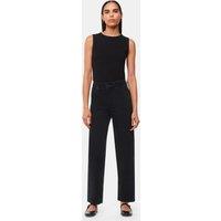 Whistles Mid Rise Barrel Leg Ankle Grazer Jeans Black