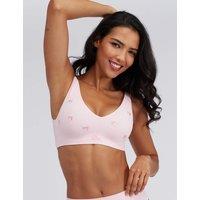 Boux Avenue Embroidered Seamless Non Wired Bralette (A-E) Pink Mix