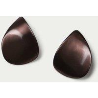 M&S Chocolate Plate Stud Earring Chocolate