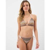 ACCESSORIZE Tie Side High Leg Bikini Bottoms Neutral