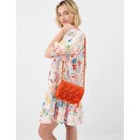 ACCESSORIZE Beaded Macrame Cross Body Bag Orange