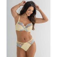 Pour Moi Sofia Embroidered Wired Side Support Bra (D-J) Yellow Mix