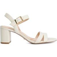 Dune London Wide Fit Leather Ankle Strap Sandals Ecru