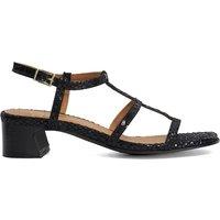 Dune London Ankle Strap Block Heel Sandals Black