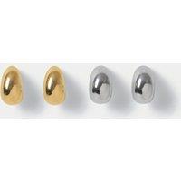 Autograph 2 Pack Stainless Steel Drop Earrings Gold Mix