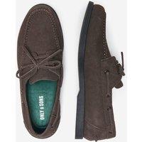 ONLY & SONS Faux Suede Boat Shoes Brown