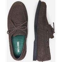 ONLY & SONS Faux Suede Boat Shoes Brown
