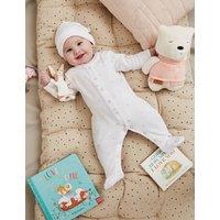 JoJo Maman Bb Heart Embroidered Sleepsuit (0-12 Mths) Pink Mix