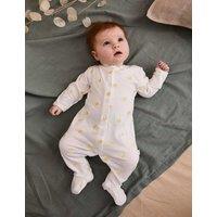 JoJo Maman Bb Pure Cotton Duck Sleepsuit (0-12 Mths) Yellow Mix