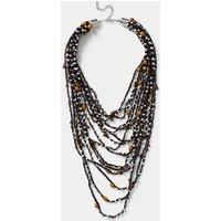 M&S BC Beaded Multirow Chipping Necklace Multi
