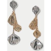 Per Una Per Una Mixed Metal Leaf Earring Multi