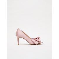 Phase Eight Satin Bow Stiletto Heel Court Shoes Light Pink