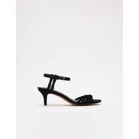 Phase Eight Suede Strappy Kitten Heel Sandals Black