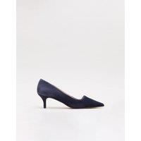 Phase Eight Suede Kitten Heel Pointed Court Shoes Navy