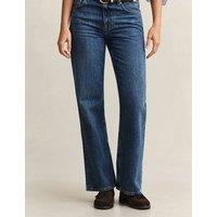 GANT Lyocell Blend Mid Rise Straight Leg Jeans Blue