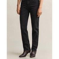 GANT Mid Rise Straight Leg Jeans Black
