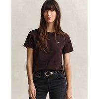 GANT Pure Cotton Logo T-Shirt Brown