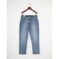 GANT Mid Rise Straight Leg Cropped Jeans Dark Blue