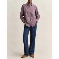 GANT Pure Cotton Striped Button Through Shirt Red Mix