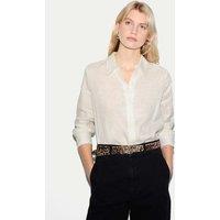 Jigsaw Pure Linen Collared Shirt White
