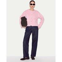 Jigsaw Pure Cotton Washed Jersey Jacket Pink