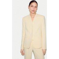 Jigsaw Tailored Collarless Blazer Yellow