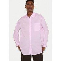 Jigsaw Pure Cotton Voile Collared Relaxed Shirt Pink