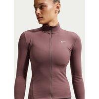 Nike One Zip Up Funnel Neck Sports Jacket Dark Brown