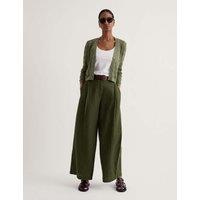 Seasalt Cornwall Pure Cotton Pointelle Cardigan Dark Green