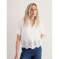 Seasalt Cornwall Pure Cotton Embroidered Shirt White