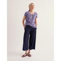 Seasalt Cornwall Pure Cotton Scoop Neck Relaxed T-Shirt Purple