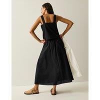 Regatta Galdana Pure Cotton Printed Midi Skirt Black