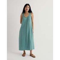 Seasalt Cornwall Pure Cotton Midi Shift Dress Blue