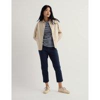 Seasalt Cornwall Cotton Rich Slim Fit Cropped Trousers Navy