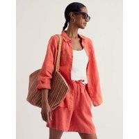 Seasalt Cornwall Pure Linen Shorts Orange