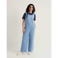 Seasalt Cornwall Lyocell Rich Wide Leg Jumpsuit Blue Denim