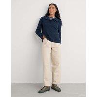 Seasalt Cornwall Pure Cotton Funnel Neck Sweatshirt Navy